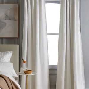 Lot of four Quince European Linen Blackout curtains, 48x96